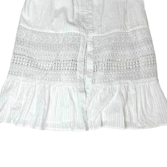 NWT Storia Boho Midi White Eyelet Dress Sz S - Picture 7 of 9